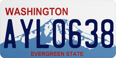 WA license plate AYL0638