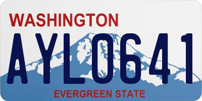 WA license plate AYL0641