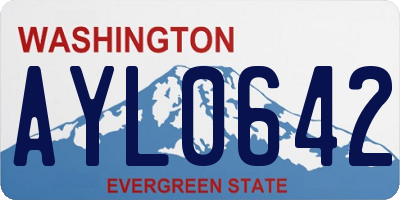 WA license plate AYL0642