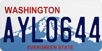 WA license plate AYL0644