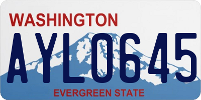 WA license plate AYL0645