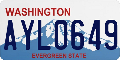 WA license plate AYL0649