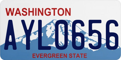 WA license plate AYL0656
