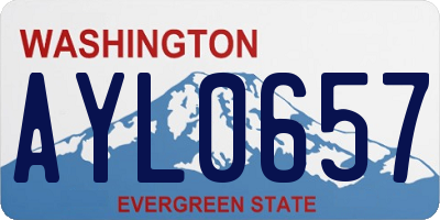 WA license plate AYL0657