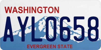 WA license plate AYL0658