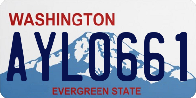 WA license plate AYL0661