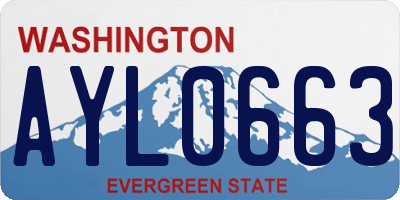 WA license plate AYL0663