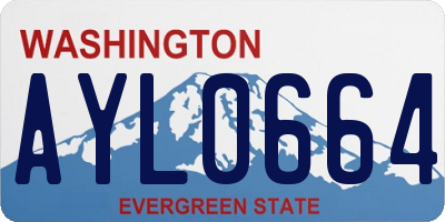 WA license plate AYL0664
