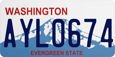 WA license plate AYL0674