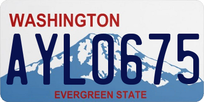 WA license plate AYL0675