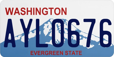 WA license plate AYL0676