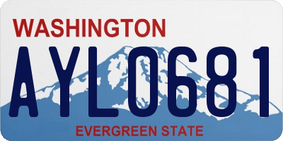WA license plate AYL0681