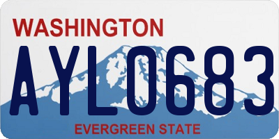WA license plate AYL0683