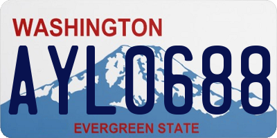 WA license plate AYL0688