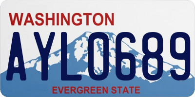 WA license plate AYL0689