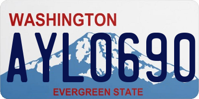 WA license plate AYL0690