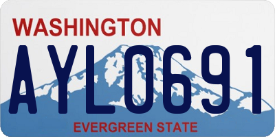 WA license plate AYL0691