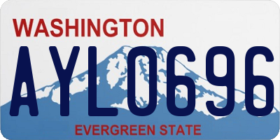 WA license plate AYL0696