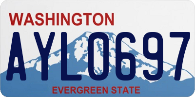 WA license plate AYL0697