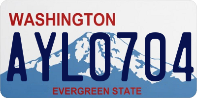 WA license plate AYL0704