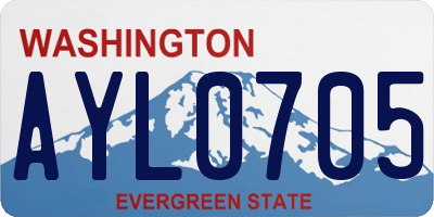 WA license plate AYL0705