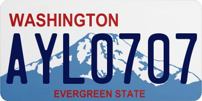 WA license plate AYL0707