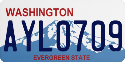 WA license plate AYL0709