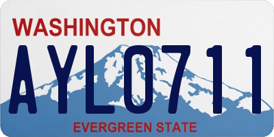 WA license plate AYL0711