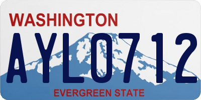 WA license plate AYL0712