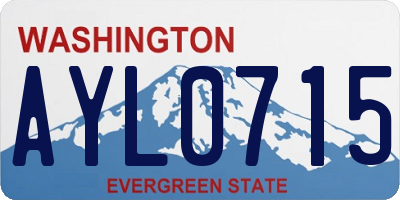 WA license plate AYL0715