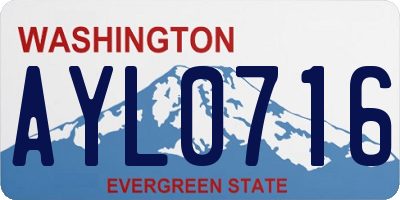 WA license plate AYL0716