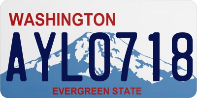 WA license plate AYL0718