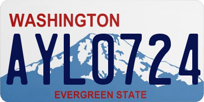 WA license plate AYL0724