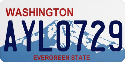 WA license plate AYL0729