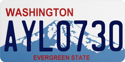 WA license plate AYL0730