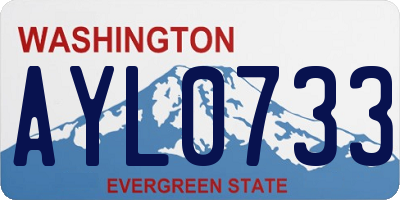 WA license plate AYL0733