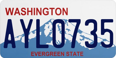 WA license plate AYL0735