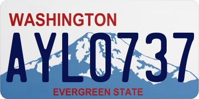 WA license plate AYL0737