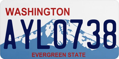 WA license plate AYL0738