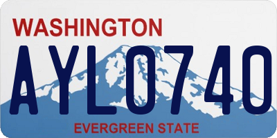WA license plate AYL0740