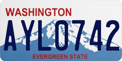 WA license plate AYL0742