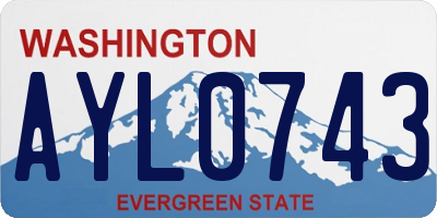 WA license plate AYL0743