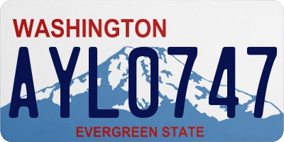 WA license plate AYL0747