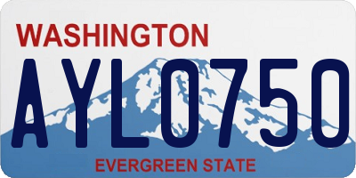 WA license plate AYL0750