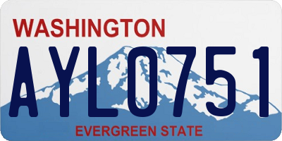 WA license plate AYL0751