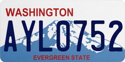 WA license plate AYL0752