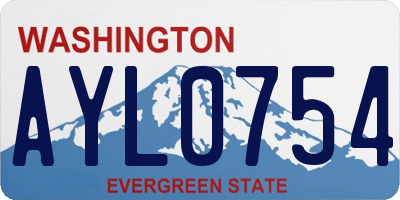 WA license plate AYL0754