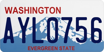 WA license plate AYL0756