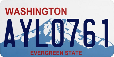 WA license plate AYL0761