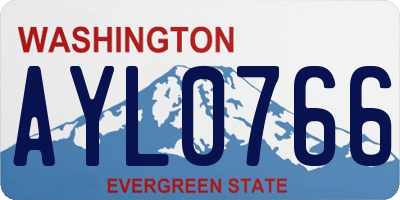WA license plate AYL0766